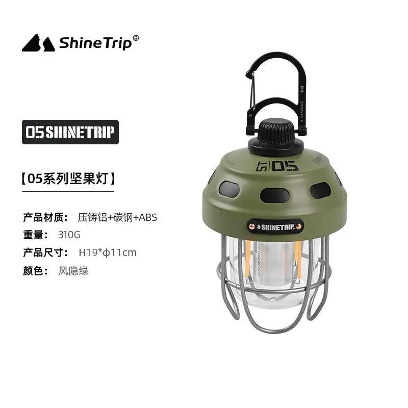 ShineTrip Външна винтидж висяща лампа с ултра дълъг живот за къмпинг, преносима акумулаторна лампа за палатка, фенер за къмпинг, нова