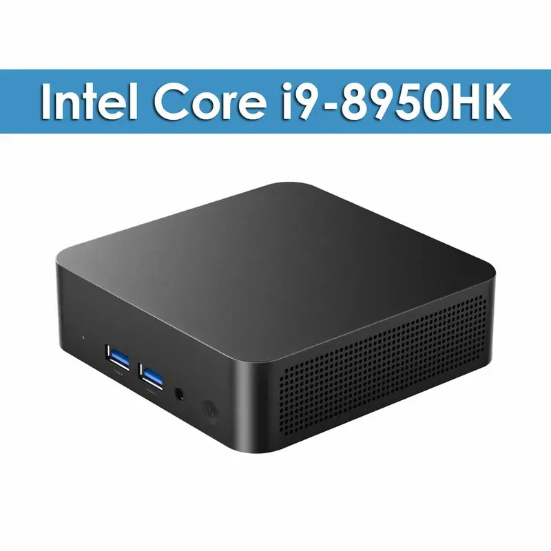 Gaming MINI PC Windows 11 Pro Intel Core i9 8950HK 16GB DDR4 2TB SSD Computer Wifi 6 UHD Grafik 1000Mbps Tragbarer Desktop-PC 