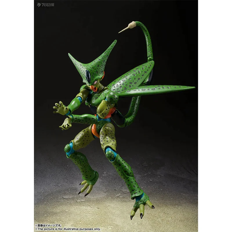 Original Genuine S.H.Figuarts SHF Dragon Ball Cell First Phase Bandai Anime Model Toys Action Figure Gifts Collectible Ornaments