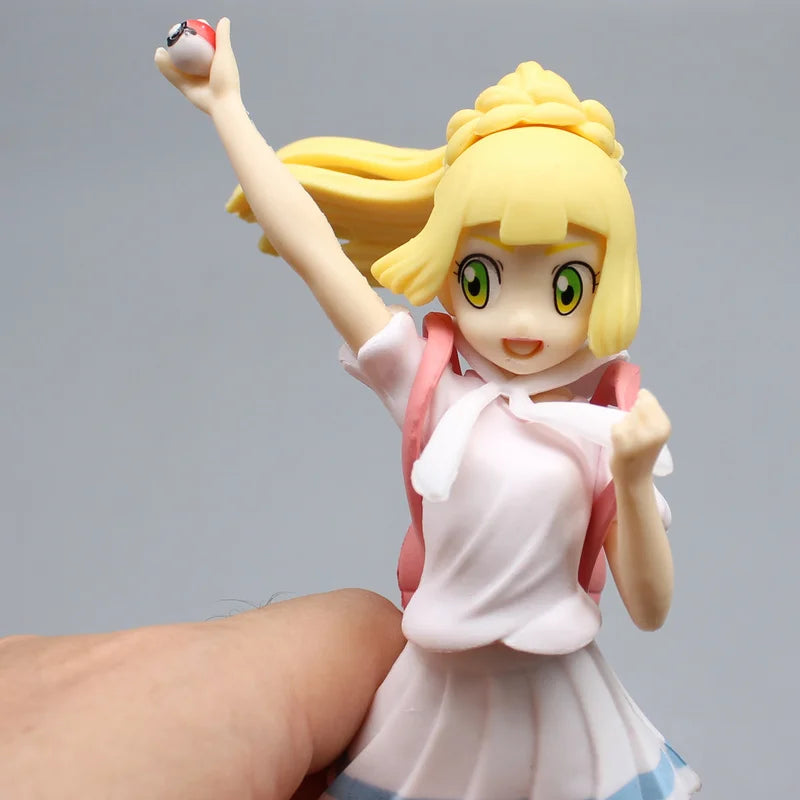 20 см Pokemon Lillie Clefairy игра Красиво момиче фигурка модел Gk статуя момчета колекция настолна декорация орнамент играчки подаръци