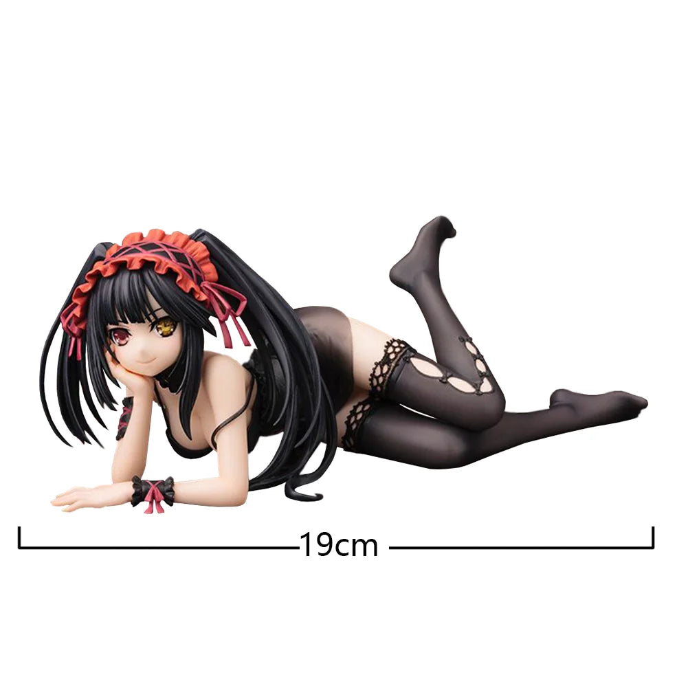 Anime Figur Tokisaki Kurumi Pyjamas Bauchlage Actionfigur Tokisaki Kurumi Figur PVC Modell Spielzeug Sammlung Statue Geschenke