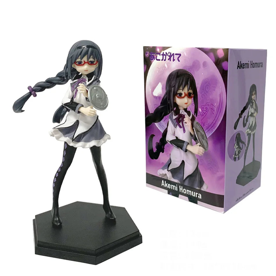 Anime Puella Magi Madoka Magica Figure 17cm Akemi Homura Action Figural Pvc Model Kawaii Decoration Doll Kids Toy Christmas Gift