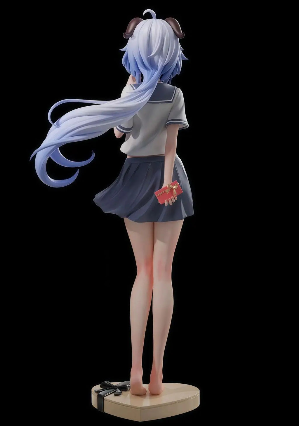 25cm Genshin Impact Furina Figure Ganyu Figures School Uniform Ganyu Girl Figurine Pvc Statue Model Doll Ornament Collection Toy