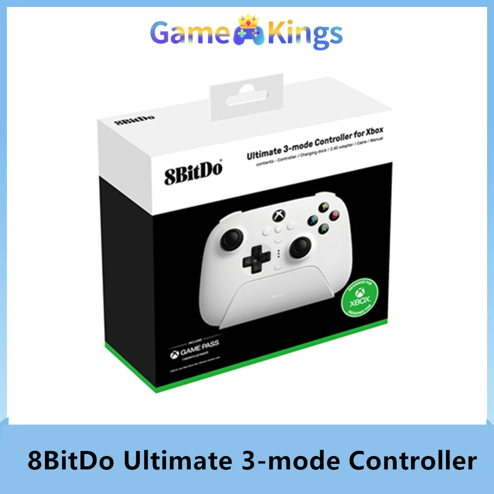 8Bitdo Ultimate 3-mode Hall Effect Joysticks/Hall Trigger Controller with Charging Dock, Wired for Xbox Series X|S, Xbox One,