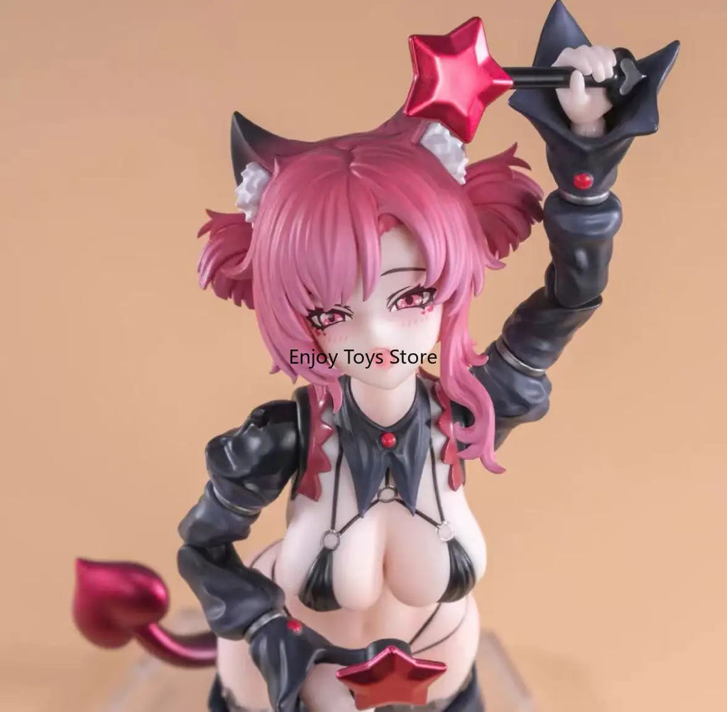 In Stock Dimensional Concrete Witch Apprentice Neko Hoshikawa 1/12 Movable Finished Figure Red Hair/black Hair