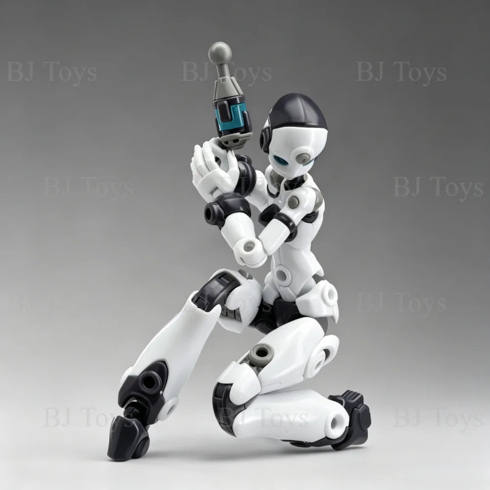 Quankai Gene Interference 2.0 Female Mecha Body, Ultra-Articulated Buildable Action Figure with Interchangeable Head Hand Parts