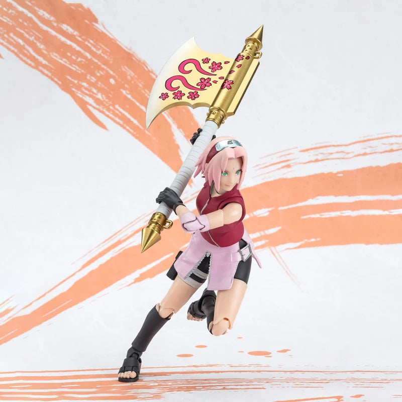 Bandai Original Echte Figur Naruto Modell Kit SHF Sakura Haruno NarutoP99 Sammlung Action Figur Modell für Kinder Spielzeug Geschenke