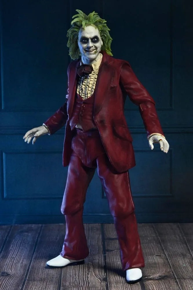 NECA 57305 Toys Beetlejuice Beetlejuice Action Figure Ultimate "Red Tuxedo" Beetlejuice 18 cm Collection Original Doll Gift