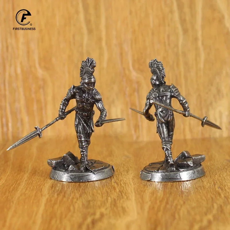 Brass knight statue, war legion soldier model, brass material, desktop decorations and collectibles, Christmas gifts
