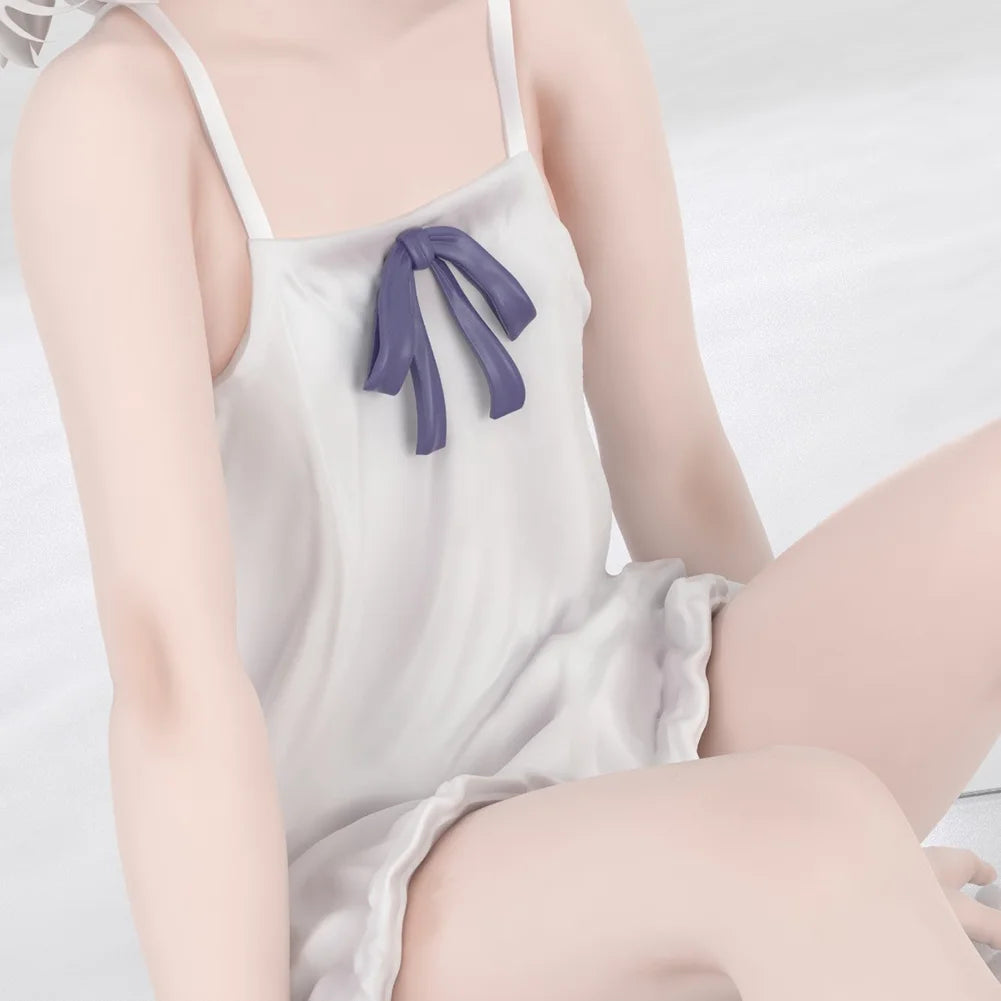 Anime Makoto Shiroikone Figure Sitting pose adult Kawaii cute Action Figure Peripheral Collectible Model car Decoration toy Gift