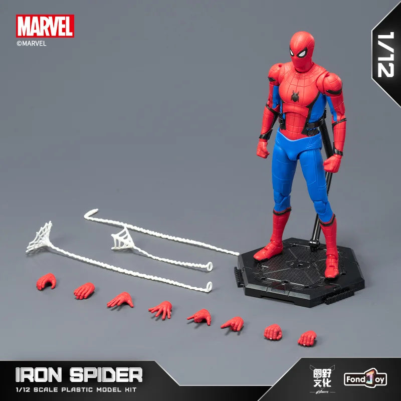 Fondjoy Genuine 1/12 Comic Edition Venom Action Figures Marvel Red And Blue Suit Spider Man Assembled Model Deadpool Boy'S Gift