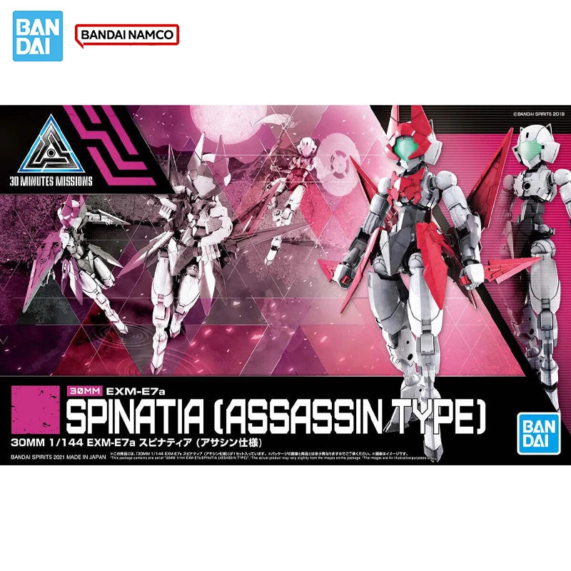 Bandai Original Genuine Figure 30 Minutes Missions Model Kit 30MM EXM-E7a Spinatia Assassin Collection Action Figure Model Toys