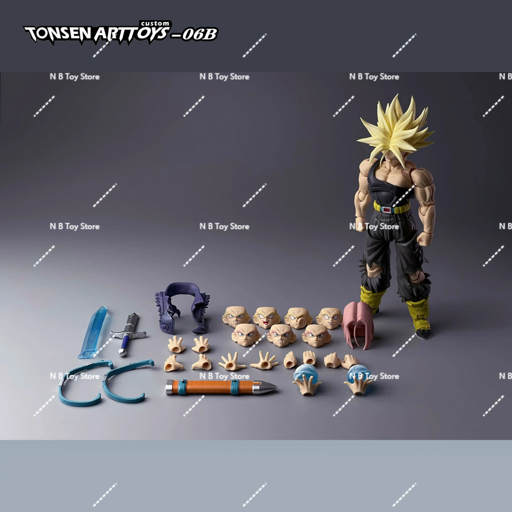 In Stock Tonsenarttoys Dragon Ball Z Shf Saiyan SSJ2 Trunks Majin Butens Cuttens Action Figure Action Model Toys Gift