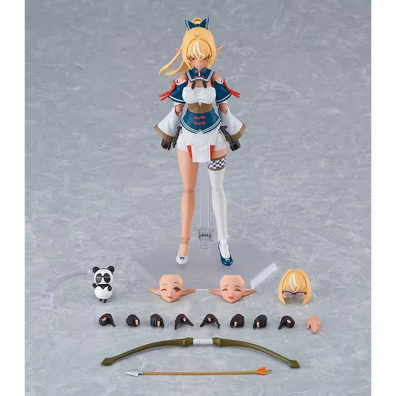 In Stock GSC Max Factory Original Figma 552 Hololive Shiranui Flare Anime Action Figure Toys for Boys Girls Kids Children Gifts
