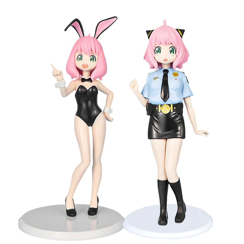 19см Шпионска × Семейна екшън фигурка Полицейска униформа Аня Косплей кукла Аниме Сладко момиче кукла PVC модел играчка настолна декорация подарък