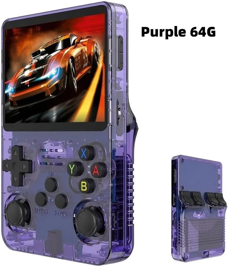 R36S Retro Handheld Video Game Console 3.5Inch IPS Screen Portable Video Game Console  64GB 20000+ Games linux System