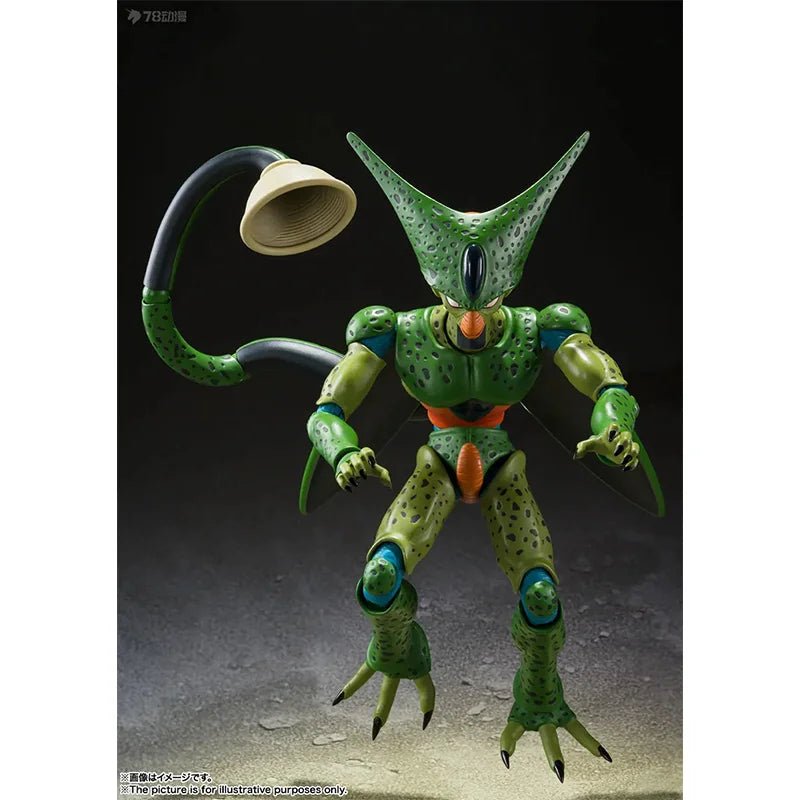 Original Genuine S.H.Figuarts SHF Dragon Ball Cell First Phase Bandai Anime Model Toys Action Figure Gifts Collectible Ornaments