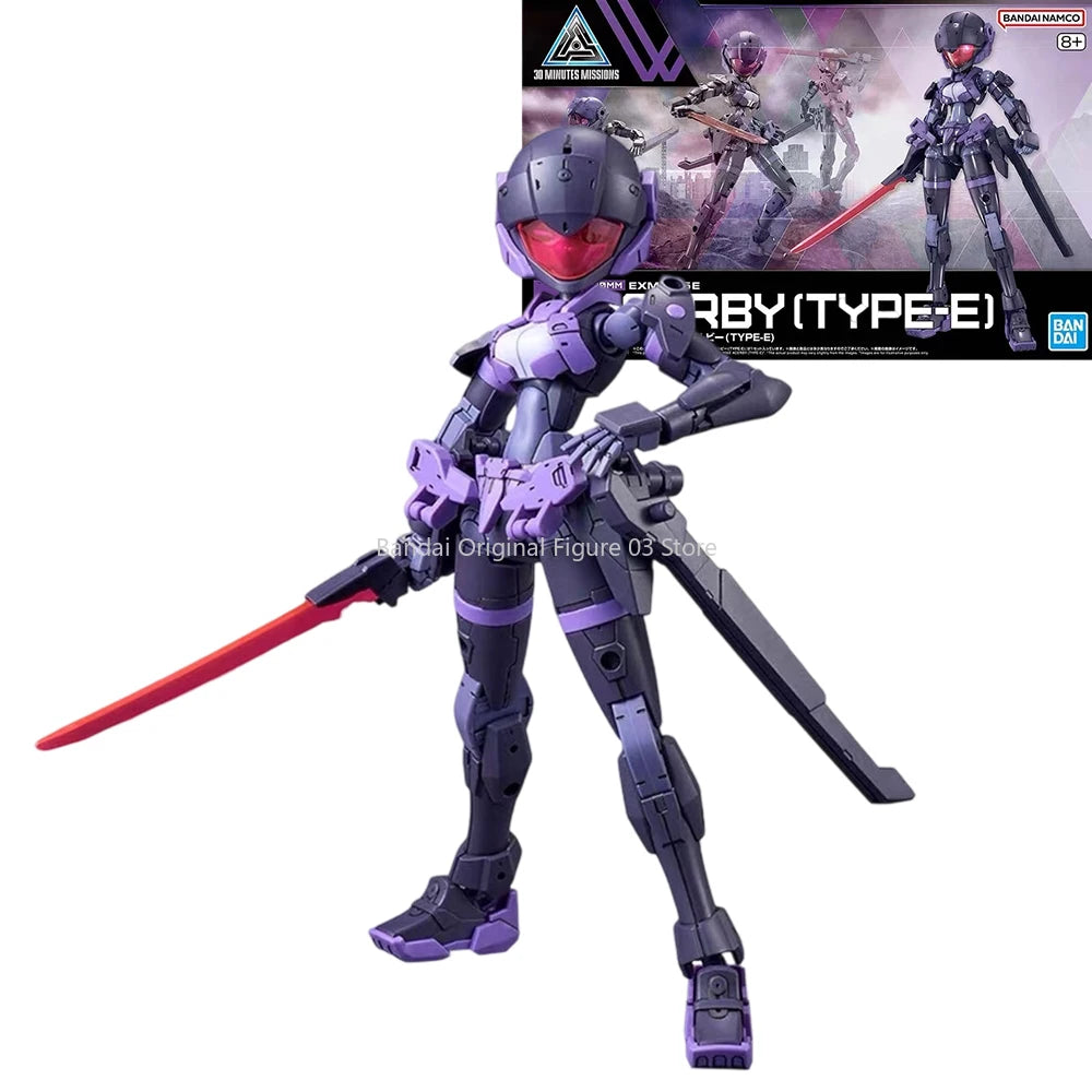 Bandai Genuine 30MM EXM-H15 Acerby [TYPE-A-B-C-D-E] Anime Action Figure Collectible Assembly Model Toys Ornaments Gift Children