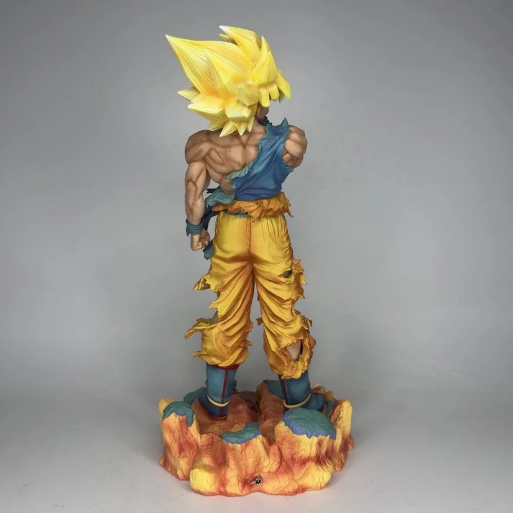 ZW Studio Dragon Ball Z Son Goku Figure With Base Super Saiyan 38cm/14.96inch Pvc Action Figures Collection Model Toys Gifts