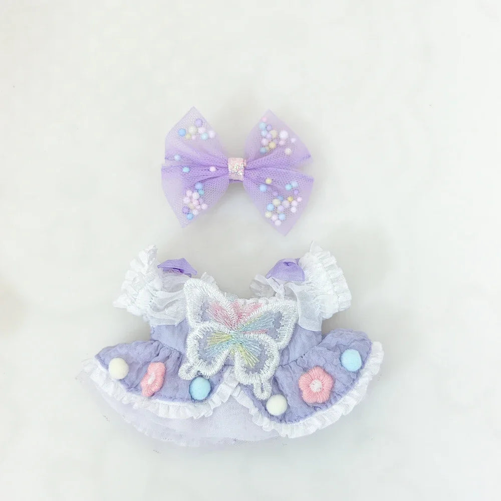 Labubu V3 0 High Energy Vinyl Plush Doll Blind Box Pendant Lucky Purple Butterfly Fairy Baby Clothes Skirt Cute Kawaii Fashion