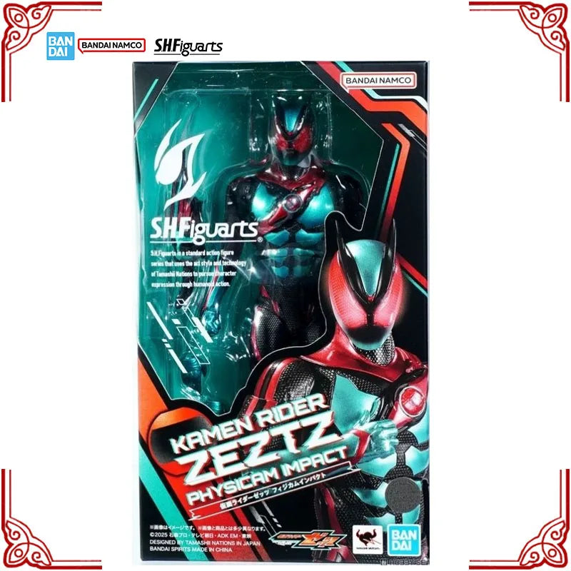 In Stock Genuine Bandai Kamen Rider Model Kit SHF Zeztz Physicam Impact Anime Action Figure Collection Finished Model Toys Gifts