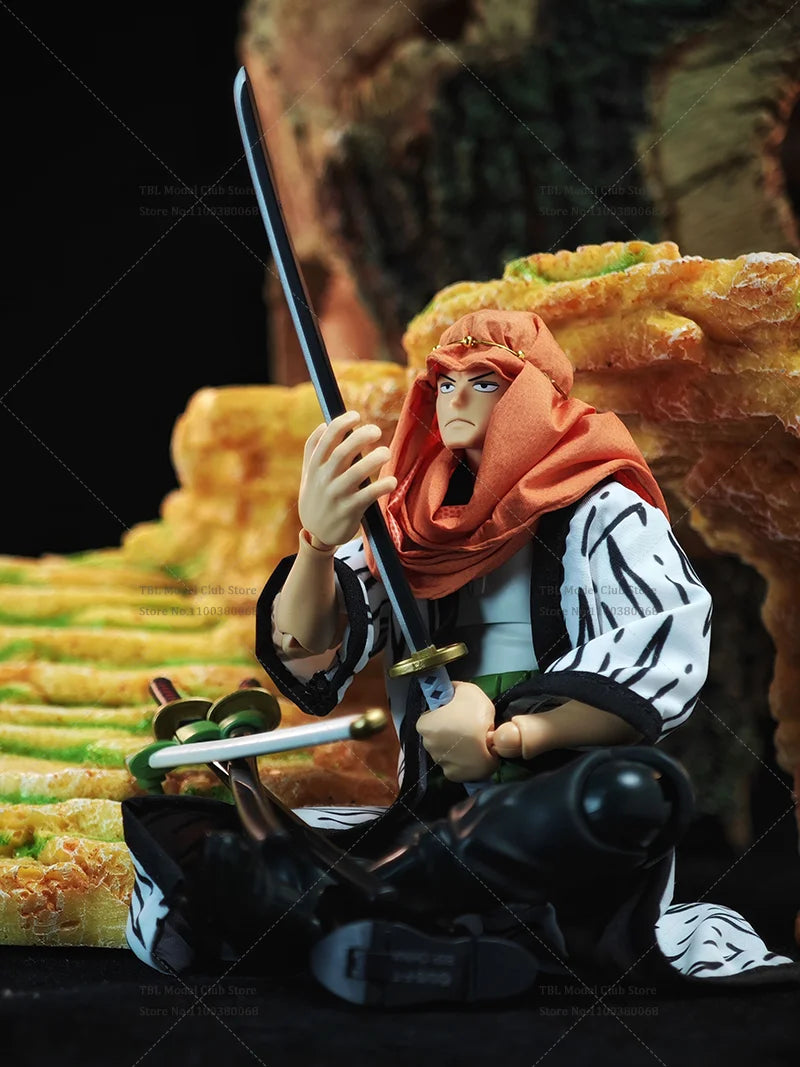 1/12 Scale Male Clothes Religious Cloak One Piece Roronoa Zoro Swordsman Japanese Anime For SHF 6-inch Action Figure Soldier