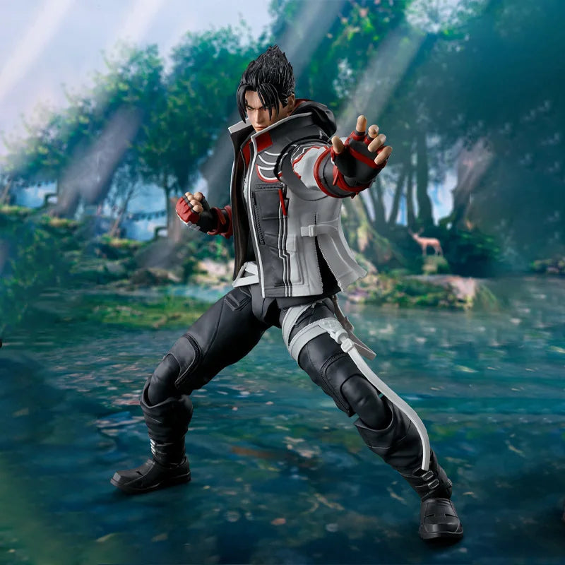 Bandai Original Genuine Figure Tekken 8 Model Kit Anime Figures SHF Jin Kazama Collection Model Action Figure Boys Toys Gifts