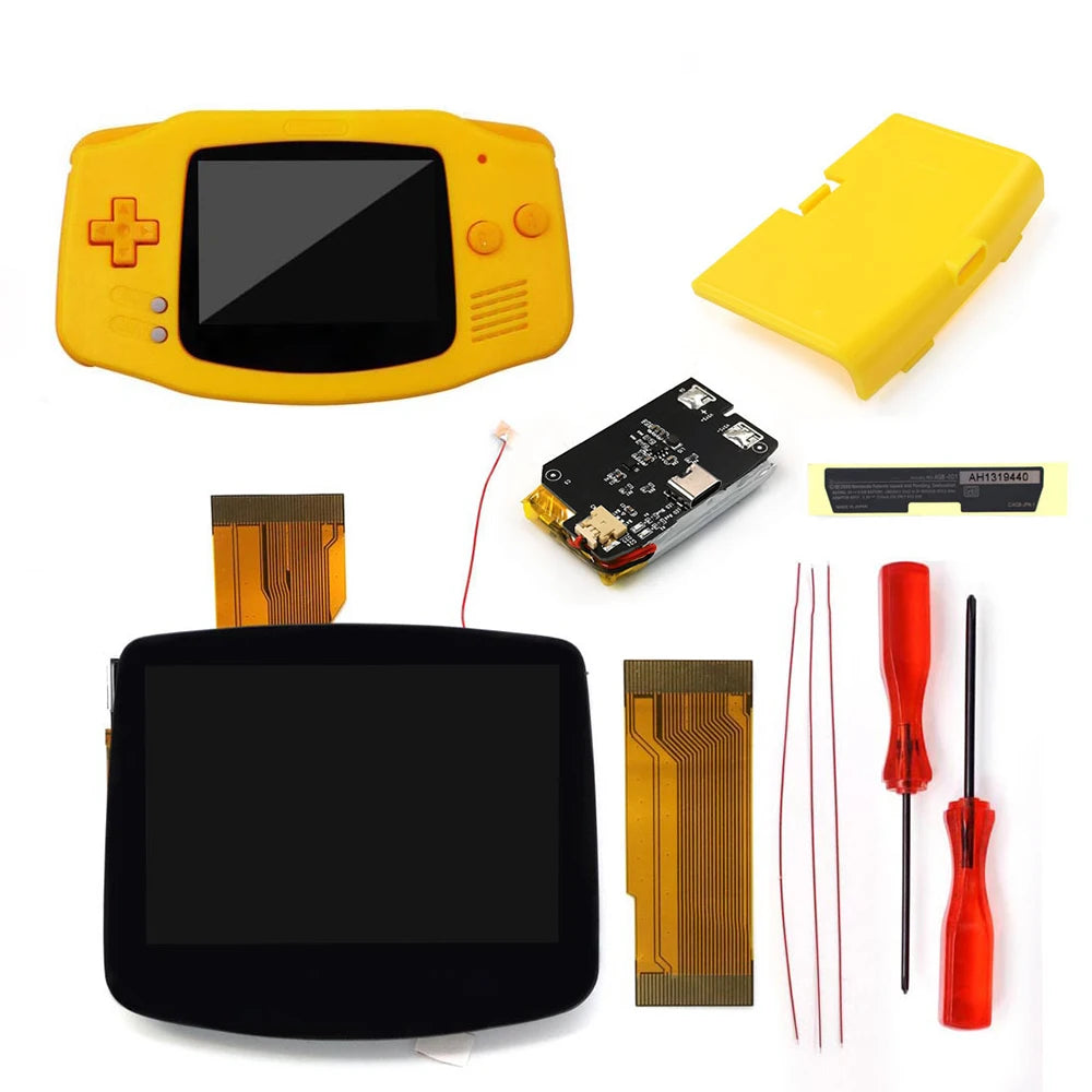 GBA V5 Laminated IPS LCD Backlight KIT Built-In Rechargeable 1800mAh Lithium Battery Type-c Port For Gameboy Adavance GBA Shell