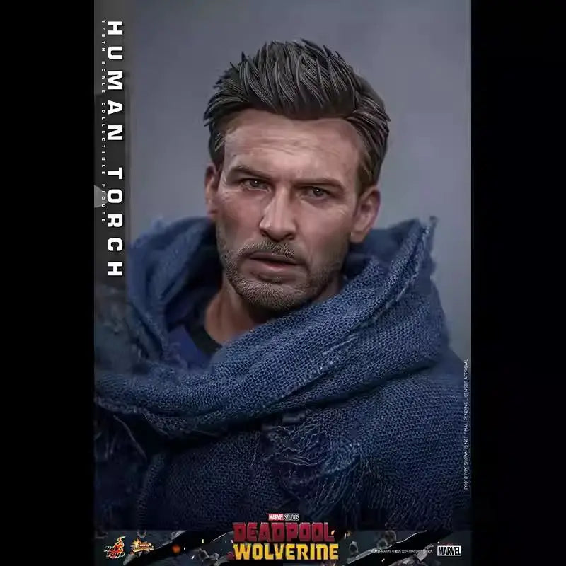 Hottoys MMS789 Marvel Human Torch Action Figure - Collectible Detailed Movie Model Deadpool & Wolverine Adult Collectors Item