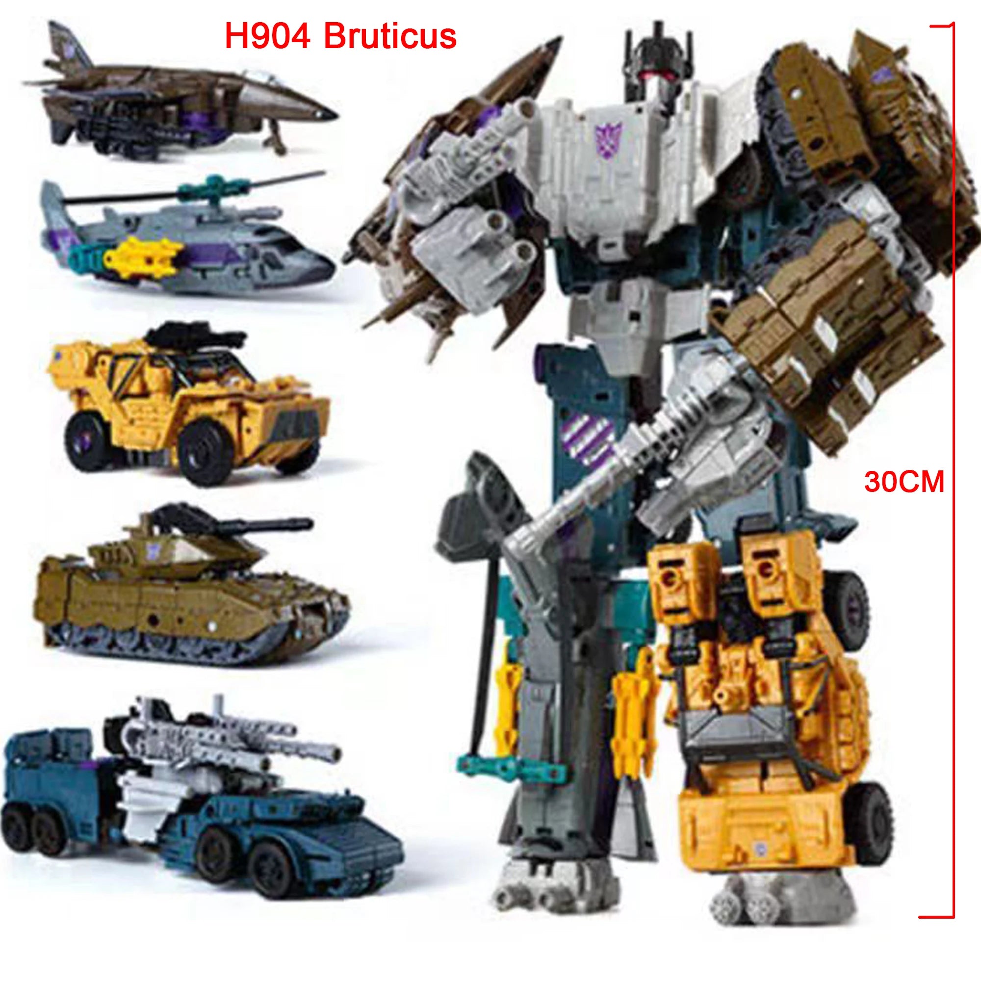HZX Defensor H901 Transformation Toys Robot 5IN1 Combiner Superion Bruticus Devastator Deformation Action Figure
