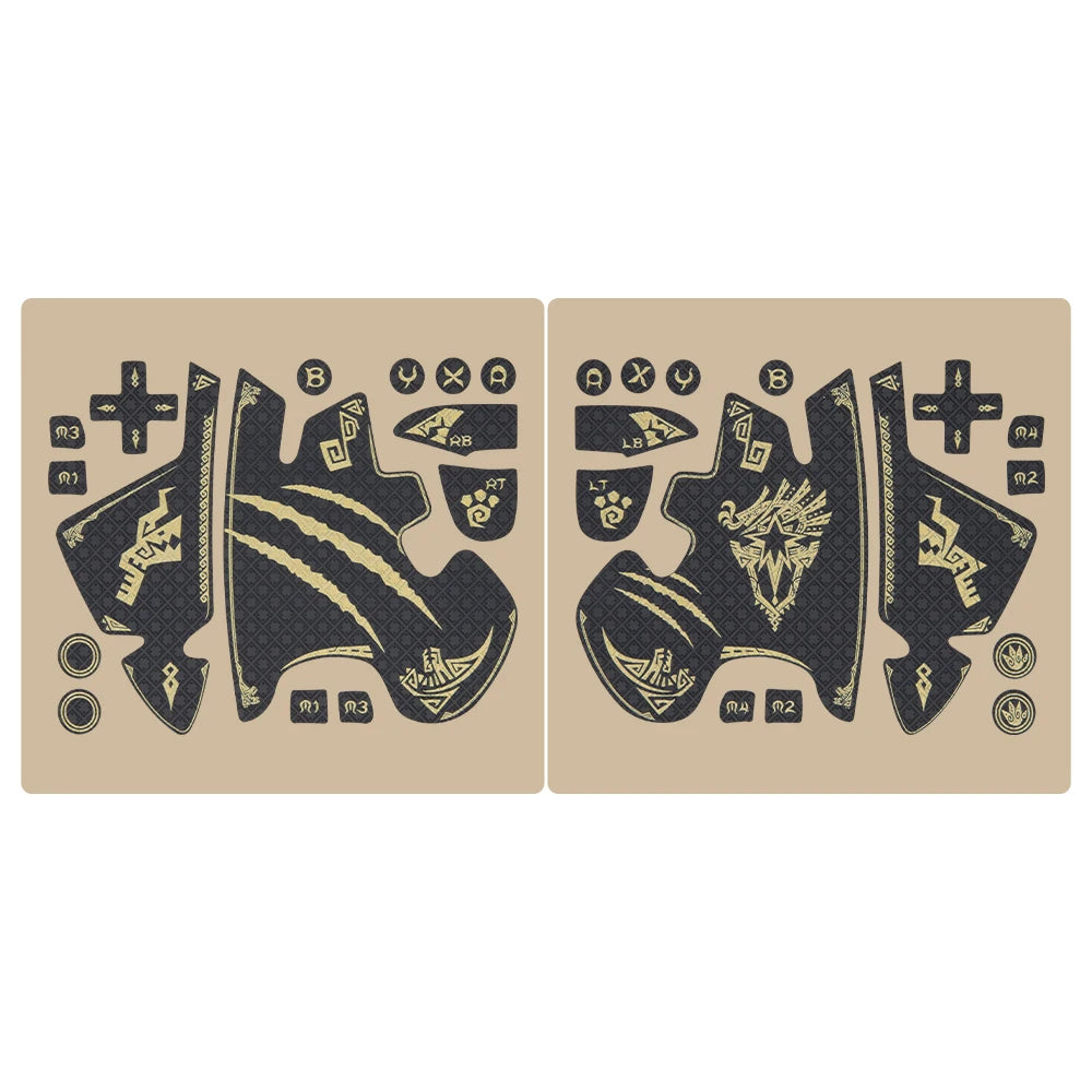 FINALORD Controller Performance Grip Tape Compatible With Flydigi APEX 4 Wireless Gaming Handle,Buttons,Non-Slip Tape(Gold)