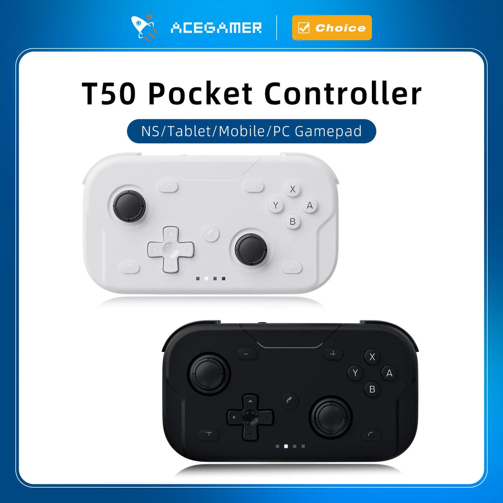 AceGamer Pocket Game Controller Tragbarer Hall-Joystick 1000Hz Bluetooth-Gamepad für Switch/Switch2/Android/iOS/PC/Steamdeck