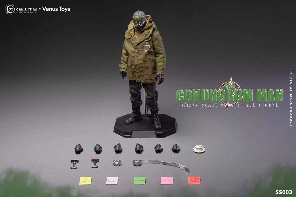 In Stock Six Feet Lane Studio x Venus Toys 1/12 Charming SS003 Riddler Action Figure Collectible Toy