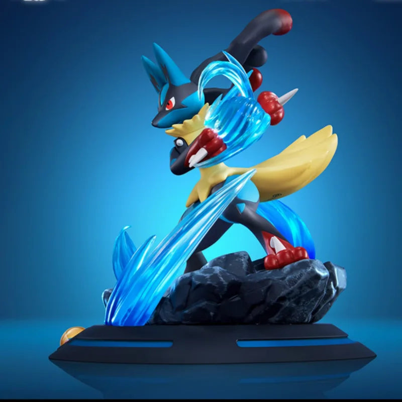 Pokemon Anime Action Figures Mega Lucario Funism Original Genuine Home Model Figurine Desktop Collect Ornaments Toy Gift
