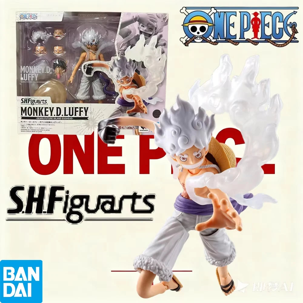 100% Authentic In Stock Bandai S.H.Figuarts One Piece Egghead Island: Kizaru & Monkey D. Luffy Gear 5 Action Figure Model Toy