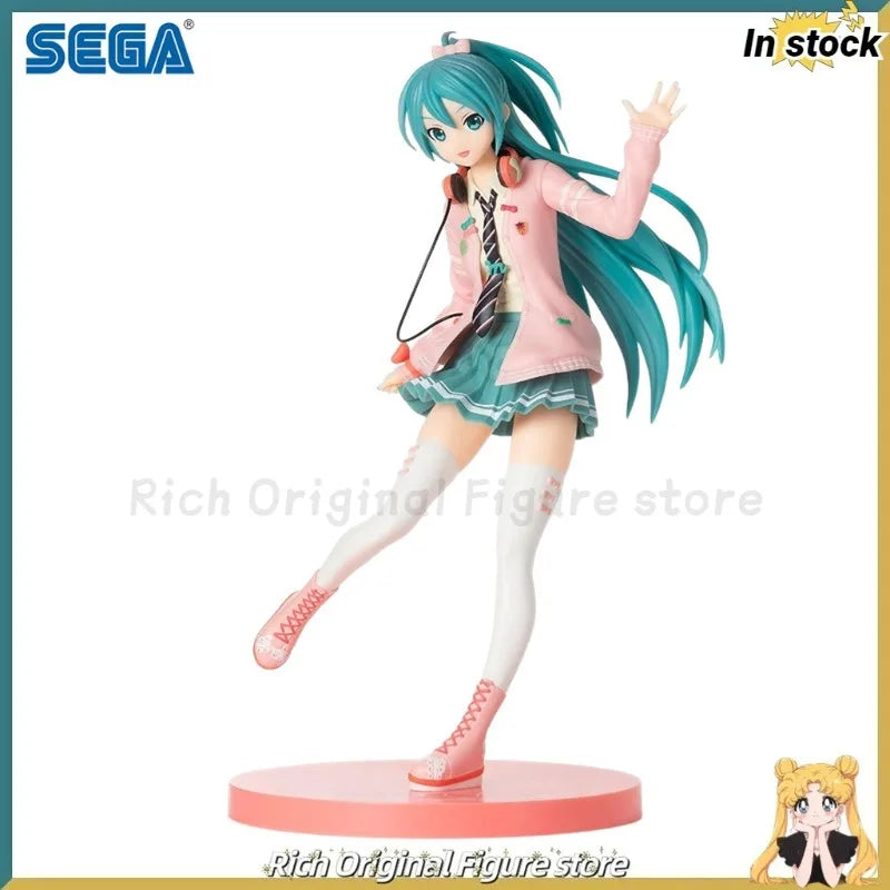 【In Stock】Original SEGA SPM -Project DIVA- Arcade Future Tone Hatsune Miku Ribbon Girl Anime Figure Model Toys