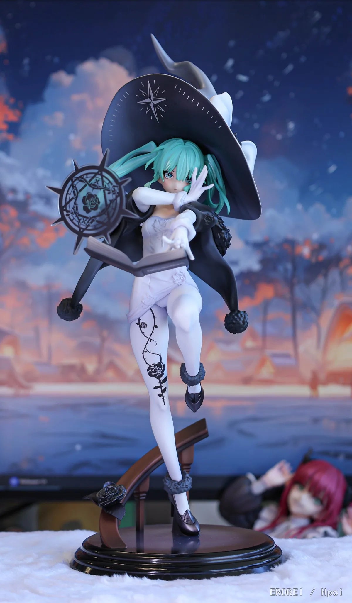 Brand New In Stock 25CM Original RIBOSE RISE UP SERIES 1/8 Hatsune Miku Fantasia Witch PVC Anime Figures Model Toy Gifts