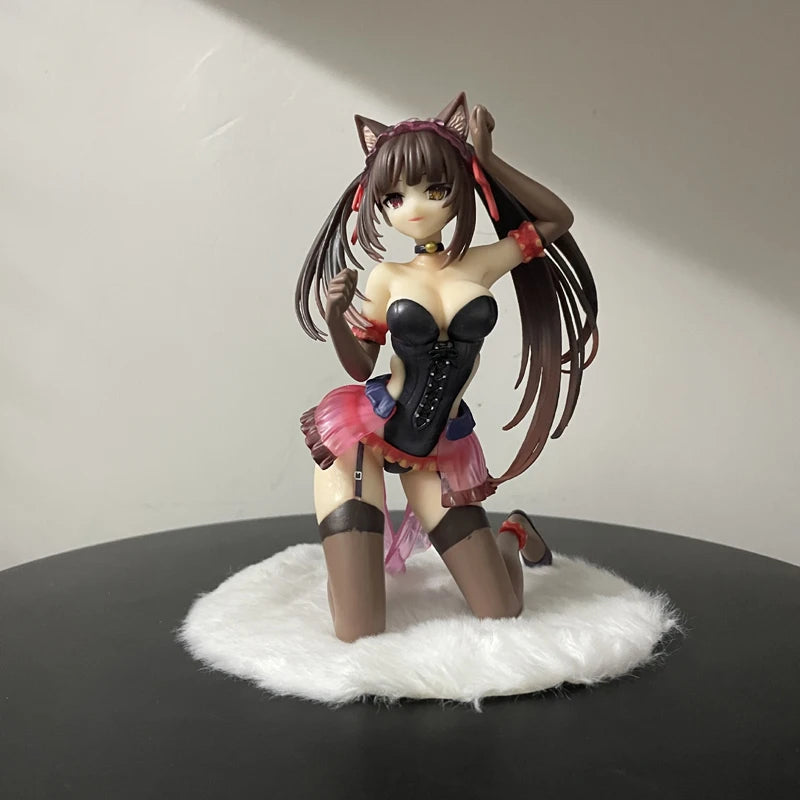 24cm KDcolle Date A Live Kurumi Tokisaki Anime Figure Date A Bullet Yatogami Tohka Bunny Girl Action Figure Adult Model Doll Toy