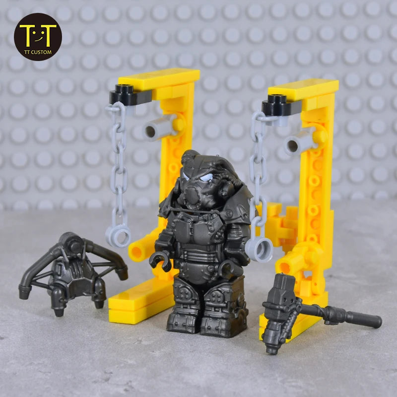1PCS Military Soldiers Mini Anime Action fallouts Figures Weapons Robot Mecha Building Blocks Bricks DIY Toys for KIDS gift