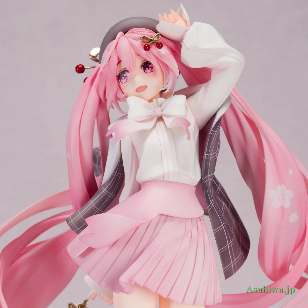 20CM Anime Hatsune Miku 1/6 Sakura Figure Hanami Outfit Ver Standing Model Toy Doll Collection Gift Aciton Figure PVC