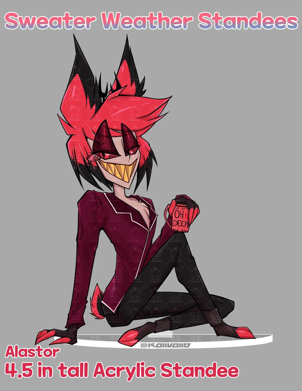 15Cm Creative Desktop Decorations Acrylic Standees for Hazbin Hotel Character Standing Plates Niffty Vaggie Charlie Husk Alastor