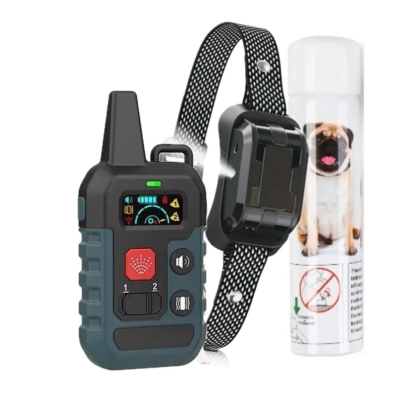 Ferngesteuertes Hundetrainingshalsband mit Sprühton und Vibrationsfunktion, 6 einstellbare Antibell-Stufen, professionelles, humanistisches Hundetrainingsgerät