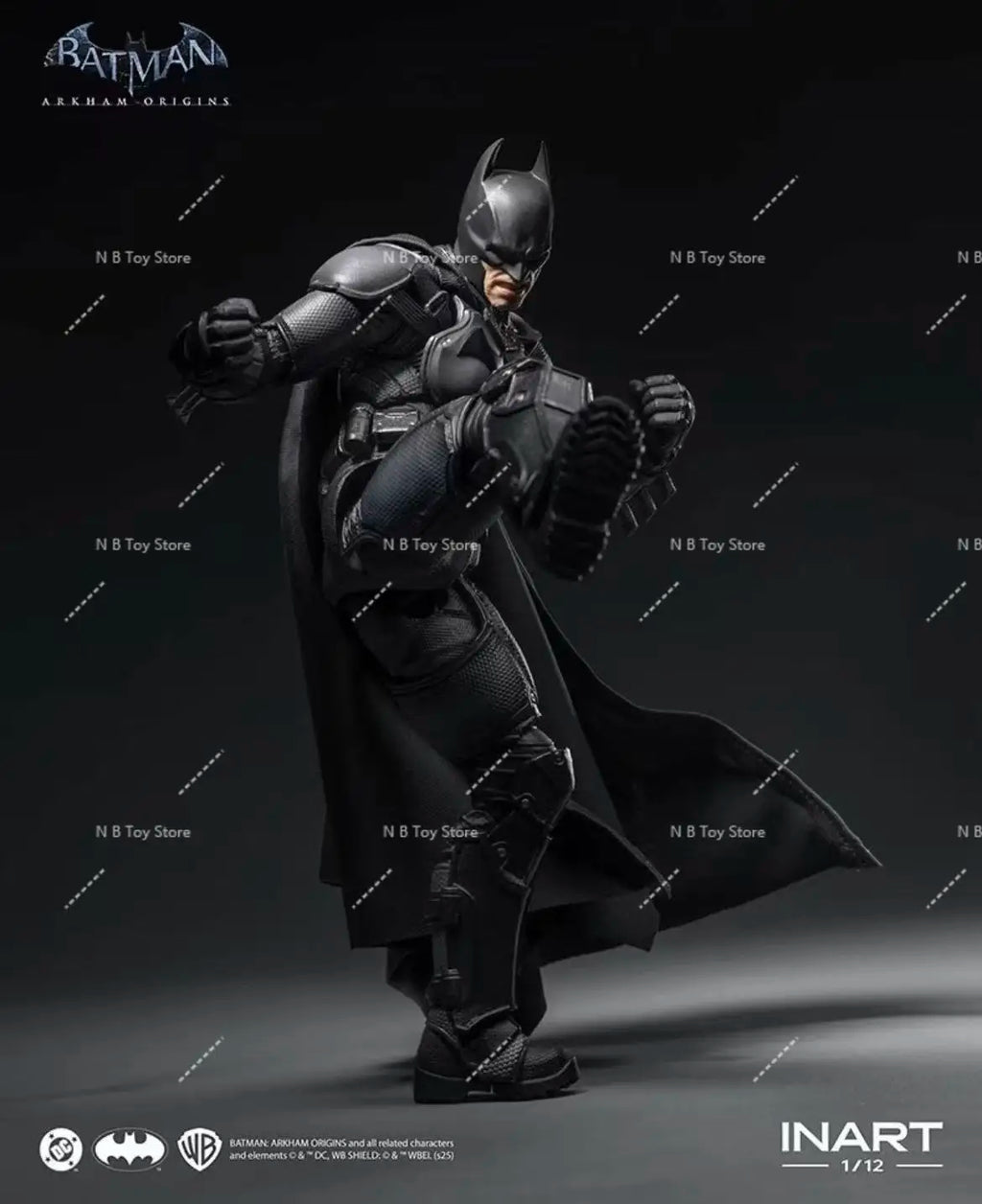 In Stock Original INART Batman: Arkham Origins Batman 1/12 Scale Anime Action Figure Toy Collectible Gift