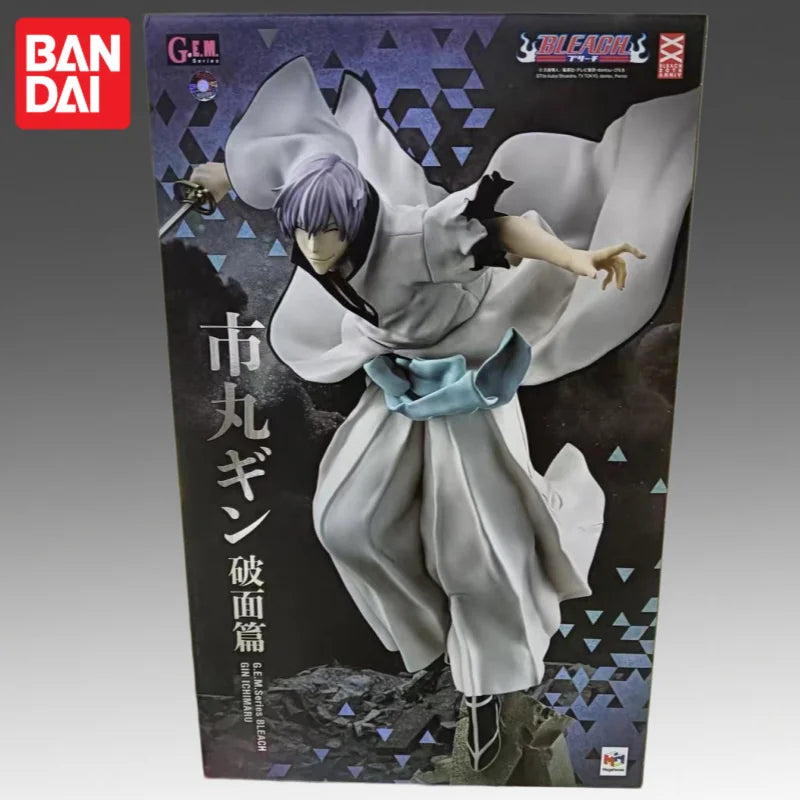 In Stock Bandai Original Megahouse Bleach Ichimaru Gin Action Figure Model Doll Brand New Boxed Anime Characters Toys Model