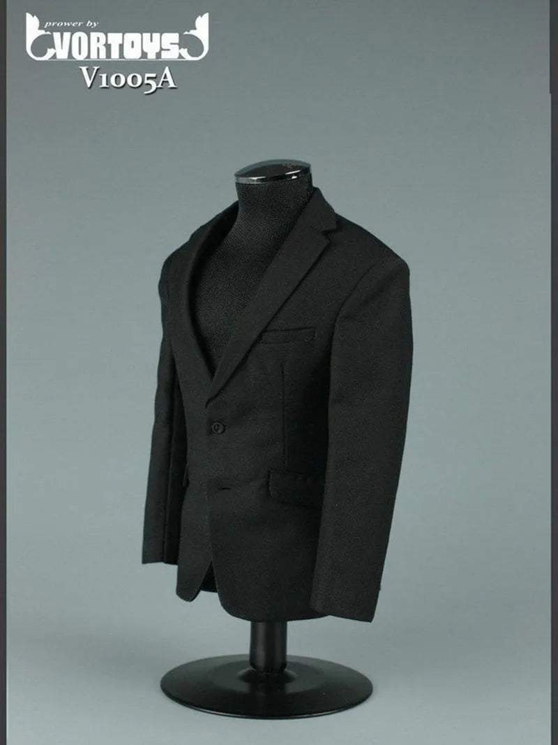 VORTOYS V1005 1/6 Black Gentleman Suit Clothing Set Fit 12" Male Action Figure Body Model In Stock