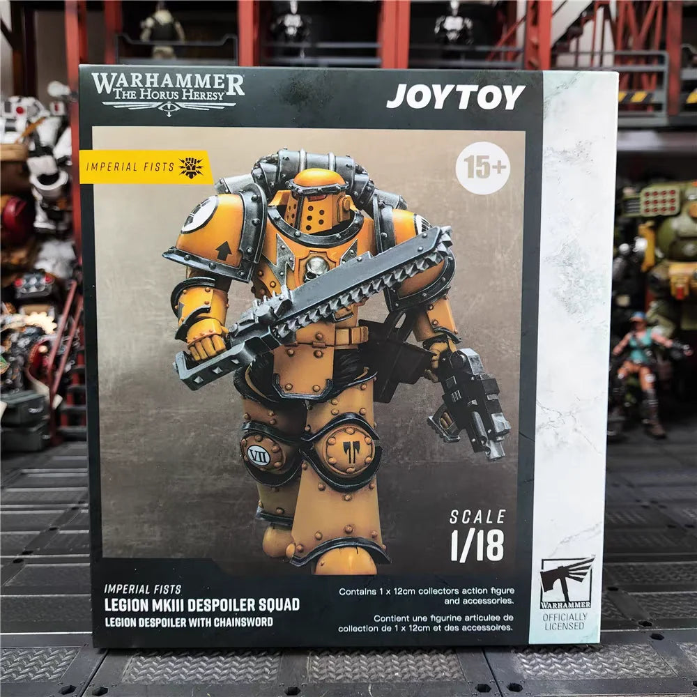 【In Stock】JOYTOY Warhammer 40K Horus Heresy Imperial Fists MKIII Legion Marauder Squad 3.75 Movable Soldiers 1/18 Action Figur