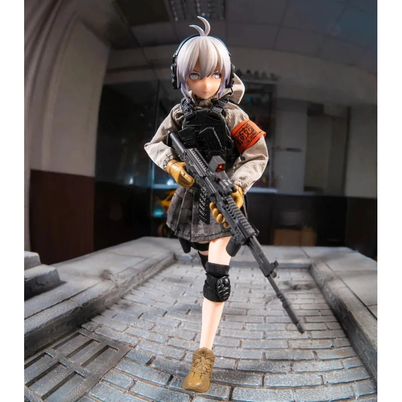 Pa003 Pocket Art Series Vol.3 Sasha 1/12 Scale Action Figure 6in Female Soldier Articulated Doll With Cloth Clothes Collectible