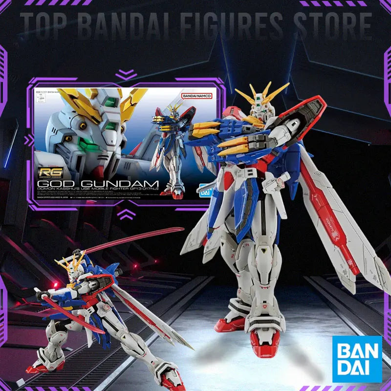 Bandai RG RX-78-2 WING RX-93-V2 UNICORN GOD GUNDAM In stock Anime Original Model Toy Action Figure Robot Collection Toy Gift