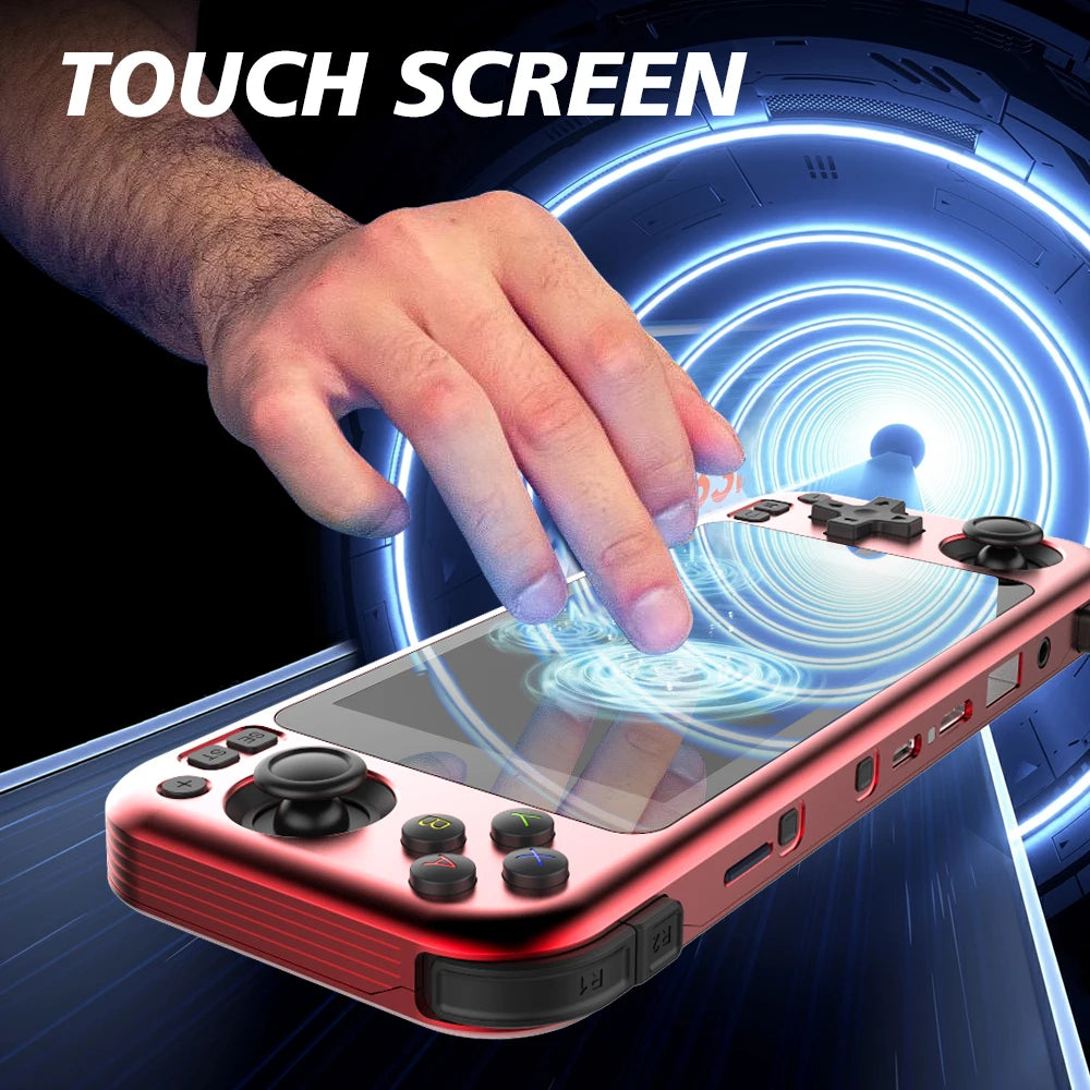 NEW R50pro Retro Handheld Game Console 5 inch IPS High definition Touch screen nostalgic Metal Body, 4000mAh Long battery Life