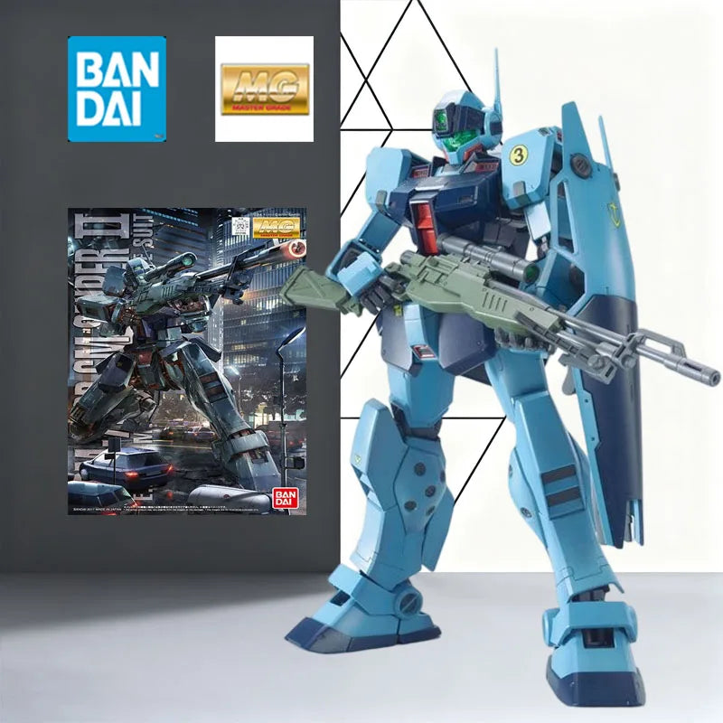 BANDAI GUNDAM MG 1/100 GM Sniper II PB Model Kit Official Gundam IP Action Figure Assembly Toy with Foam Box Packaging